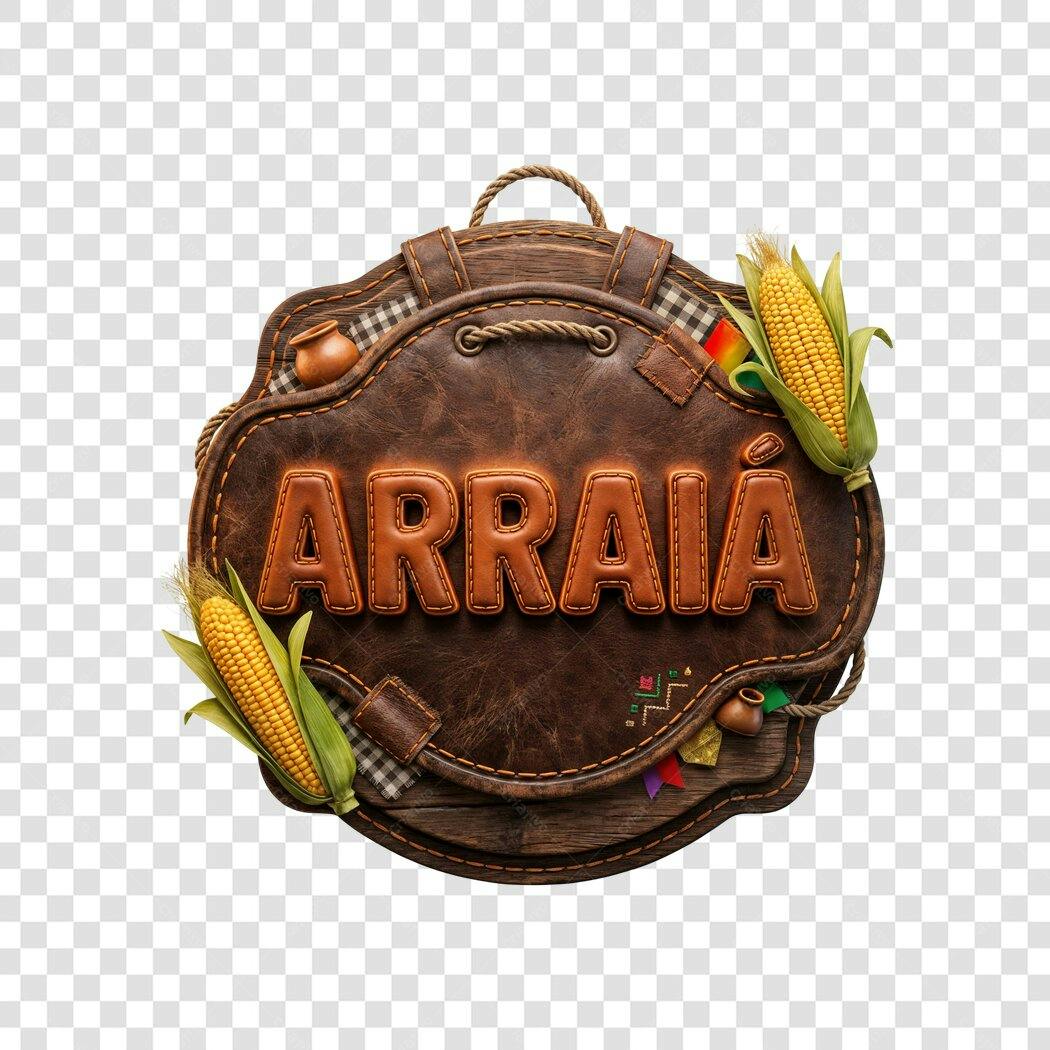 Elemento 3D Arraial Festa Junina Junho PNG Fundo Transparente