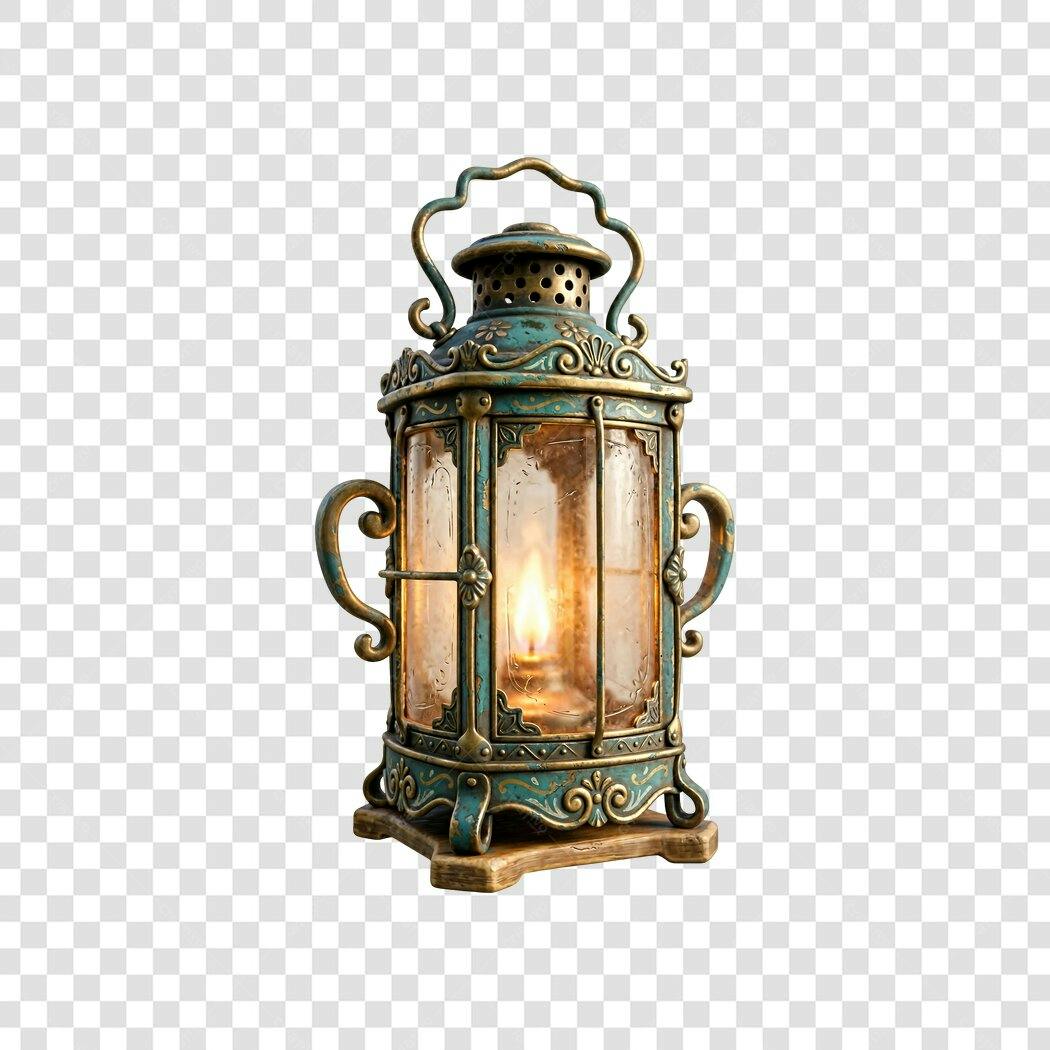 Elemento Decorativo Lanterna Antiga Vintage PNG Fundo Transparente