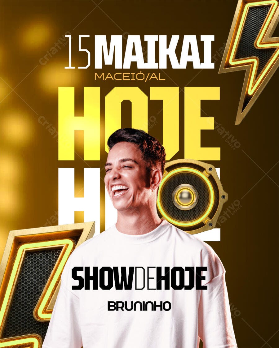 Flyer Show de Hoje Evento Musical PSD Editável