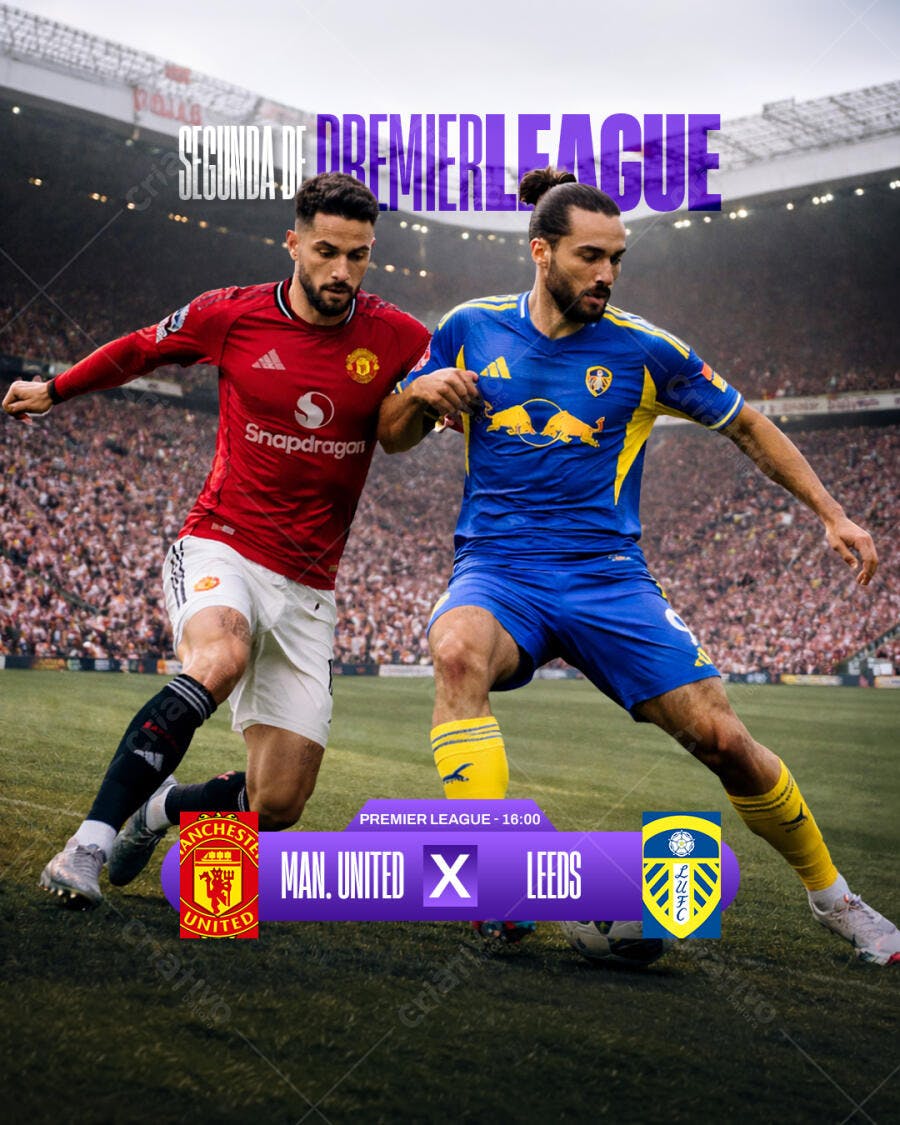 Post Instagram Premier League Futebol PSD Editável