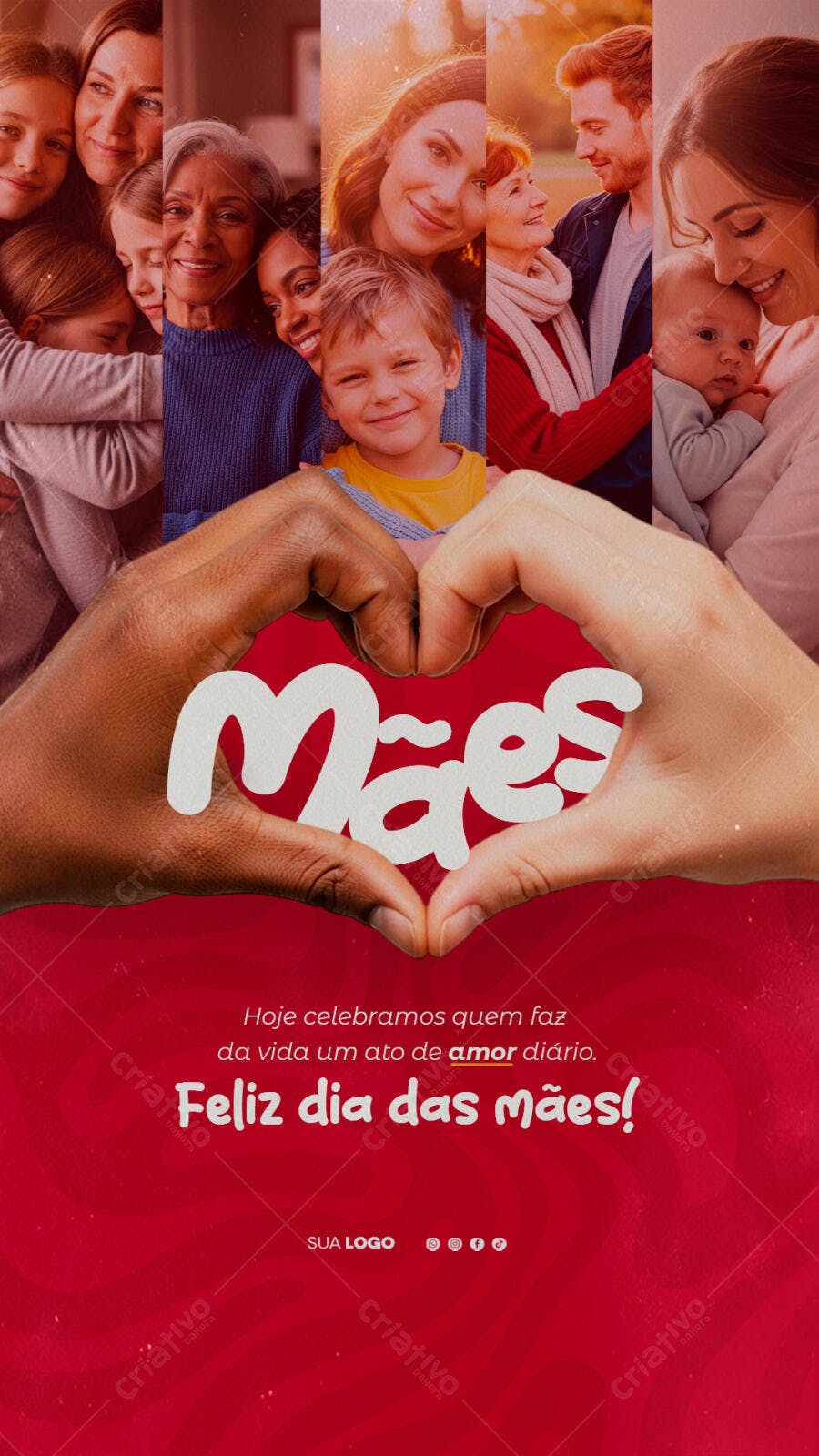 Story Dia das Mães Família Amor PSD Editável