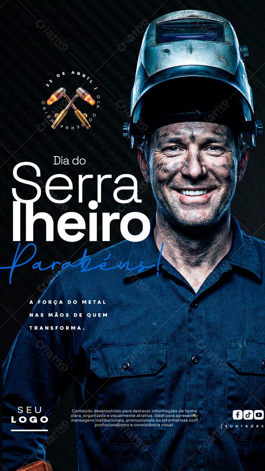 Story Dia do Serralheiro 23 de Abril PSD Editável