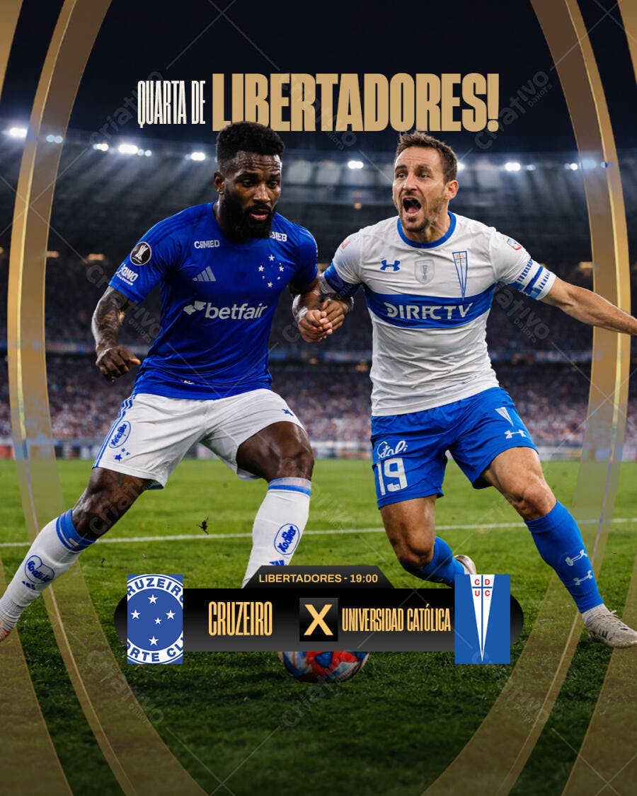 Post Instagram Libertadores Futebol PSD Editável