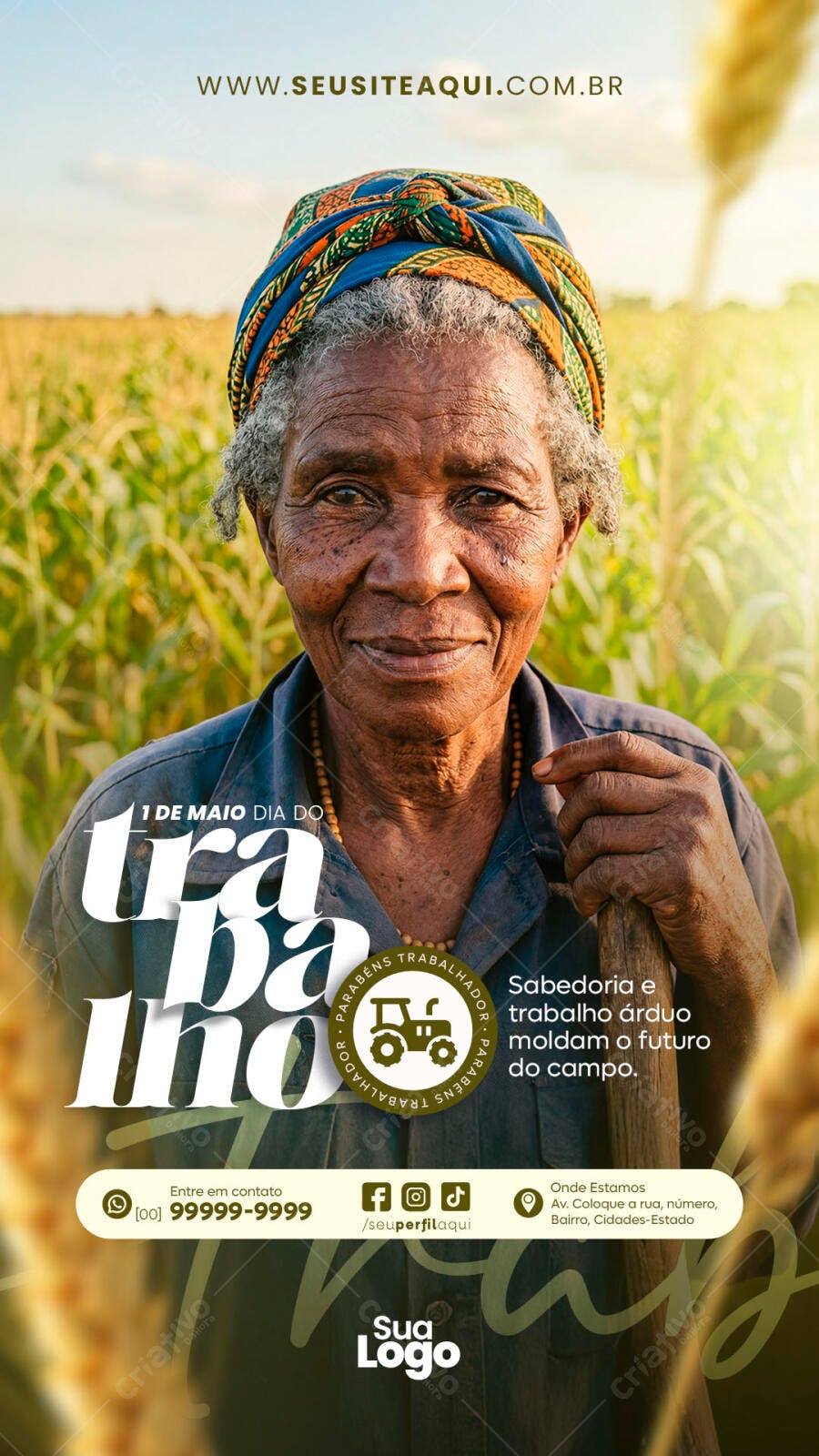 Story Dia do Trabalho 1 de Maio Rural PSD Editável