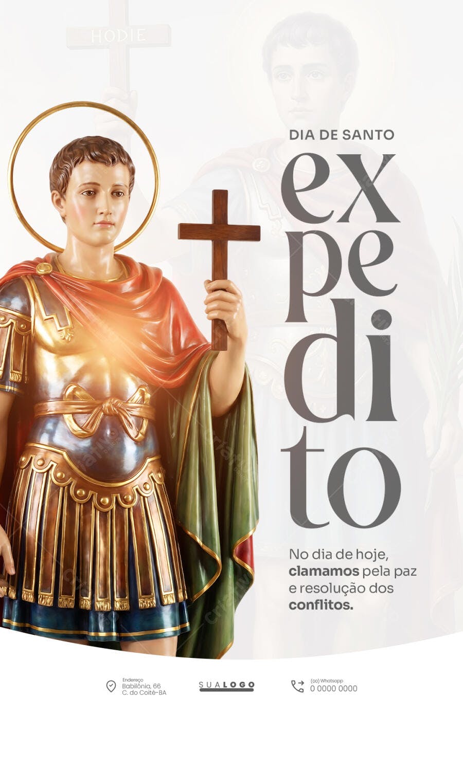 Post Dia de Santo Expedito Igreja PSD Editável