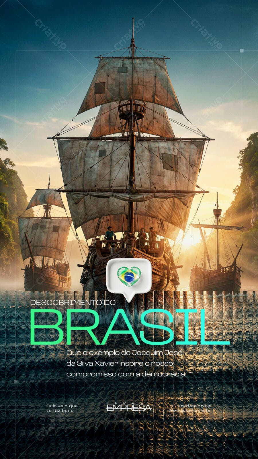Story Instagram Descobrimento do Brasil PSD Editável