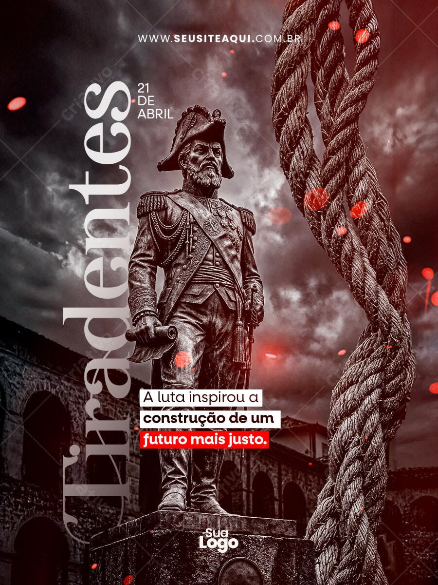Post Instagram Dia de Tiradentes 21 de Abril PSD Editável
