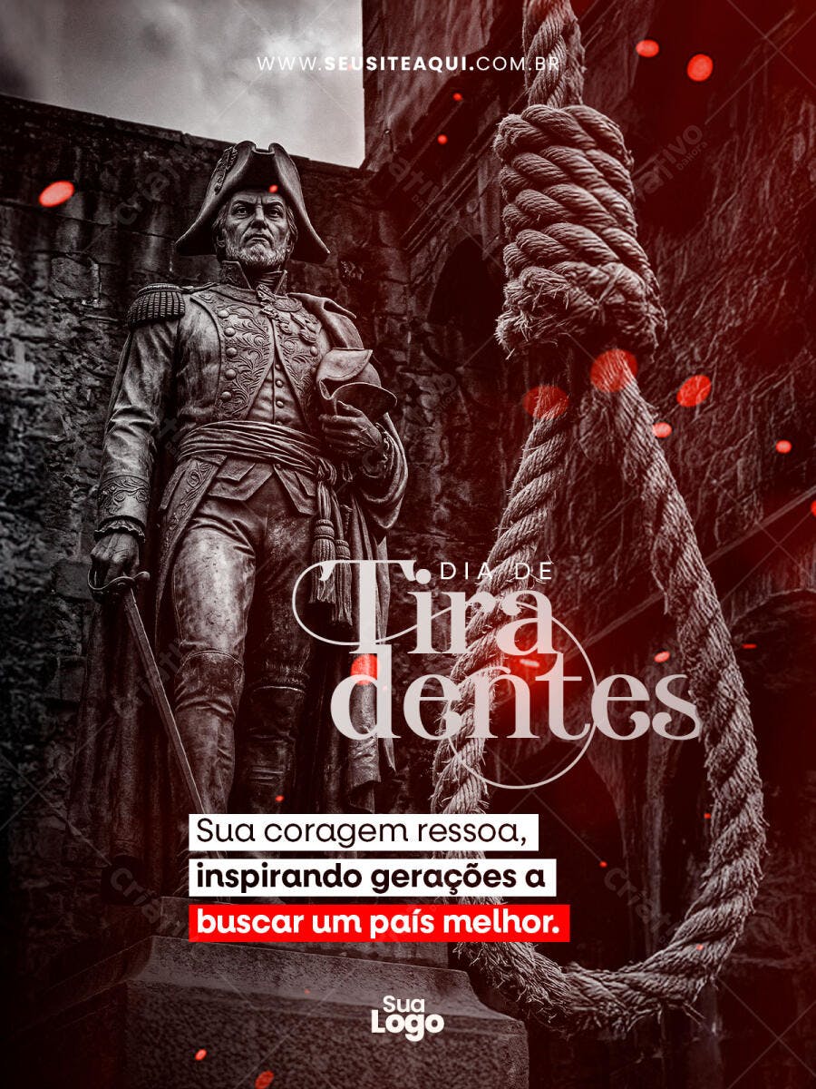 Post Dia de Tiradentes 21 de Abril PSD Editável