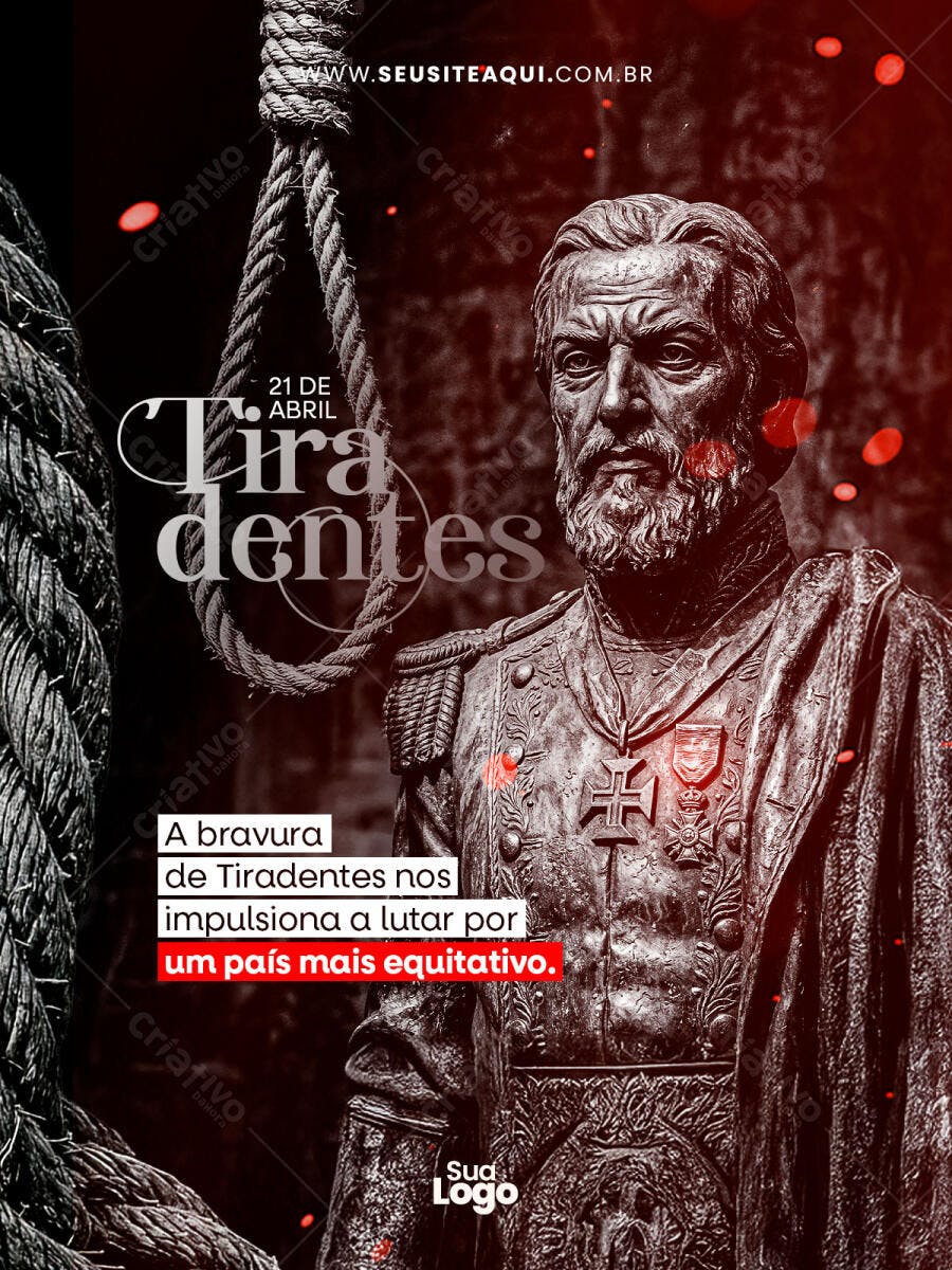 Post Dia de Tiradentes 21 de Abril PSD Editável