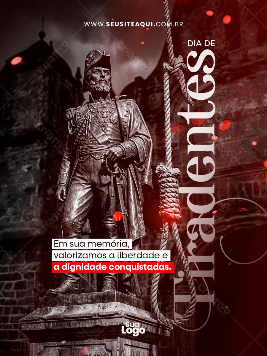 Post Dia de Tiradentes 21 de Abril PSD Editável