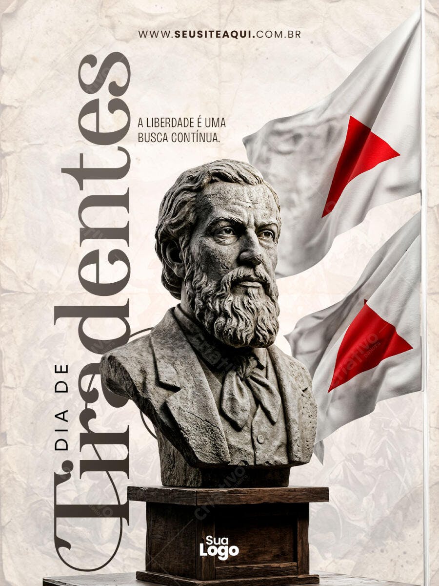 Post Dia de Tiradentes 21 de Abril PSD Editável