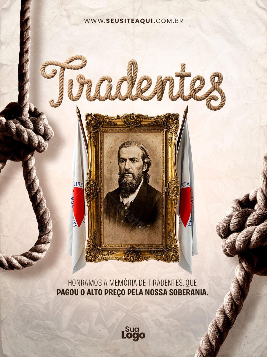Post Instagram Dia de Tiradentes 21 de Abril PSD Editável