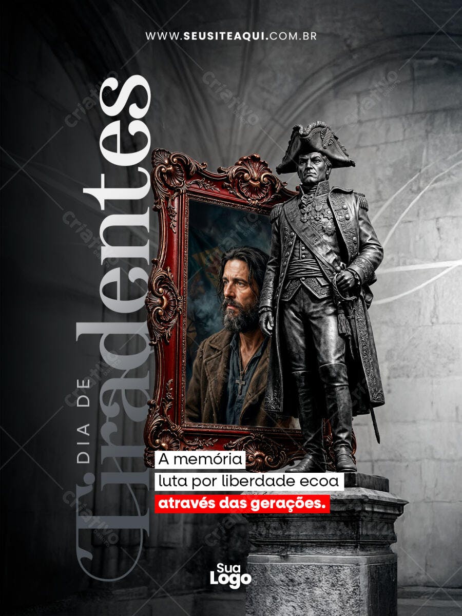 Post Instagram Dia de Tiradentes 21 de Abril PSD Editável