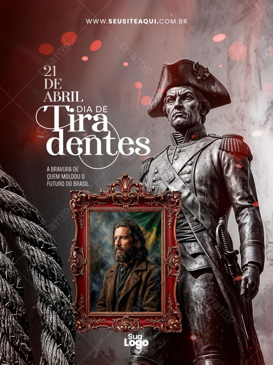 Post Instagram Dia de Tiradentes 21 de Abril PSD Editável