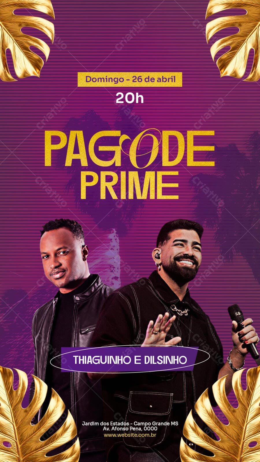 Story Instagram Pagode Prime Show Musical PSD Editável