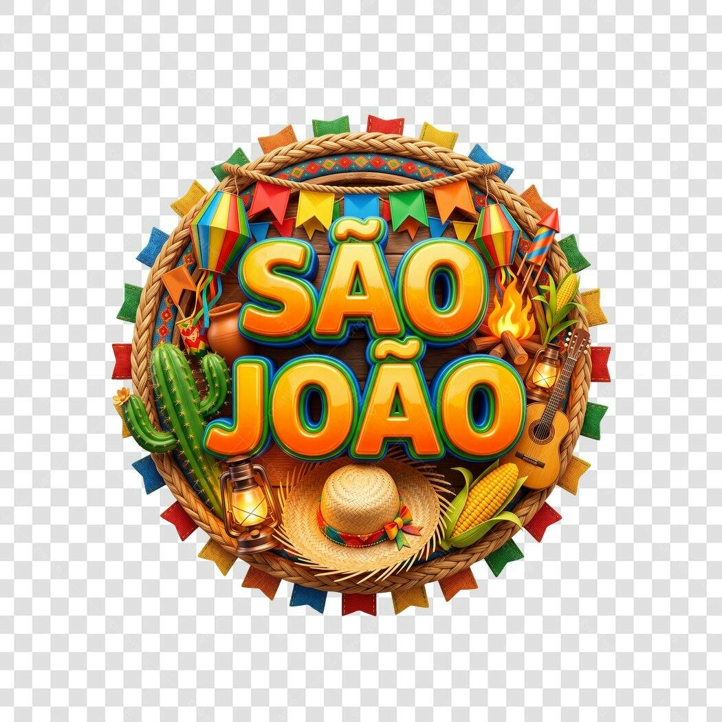Ilustração São João Festa Junina Junho PNG Fundo Transparente