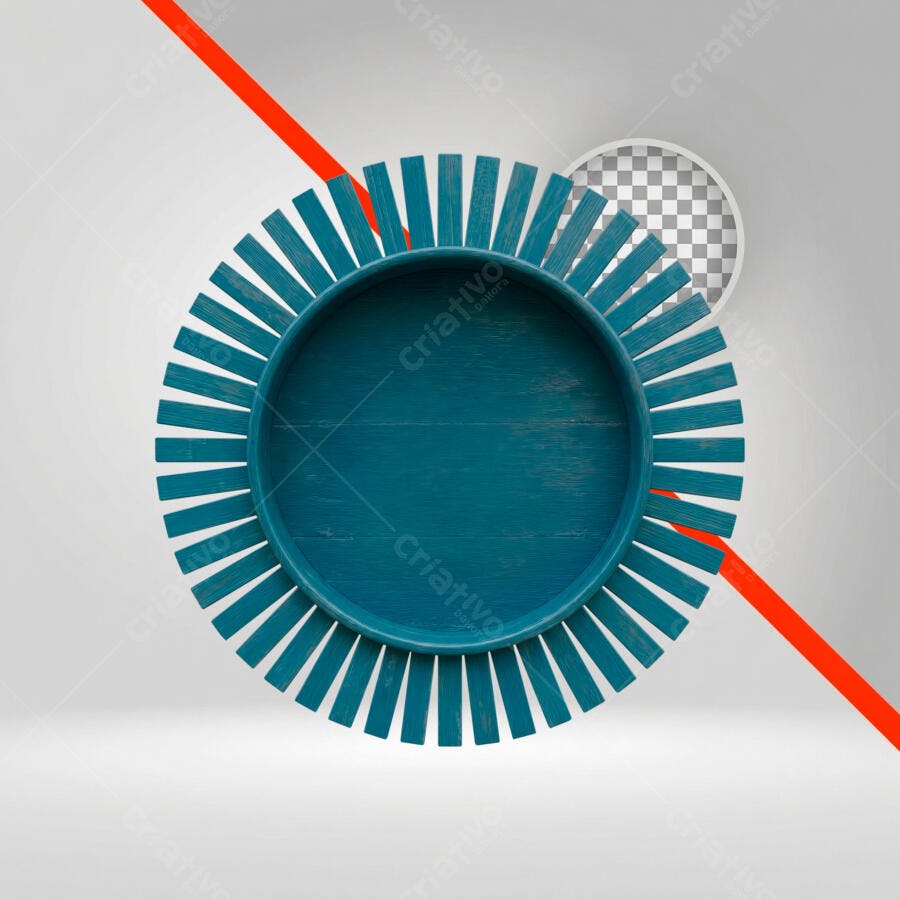 Elemento 3D Círculo Azul Moderno PNG Fundo Transparente