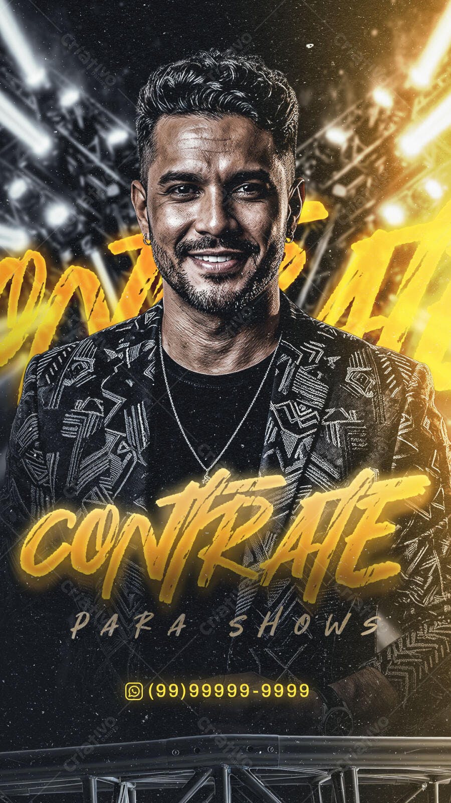 Flyer Contrate Para Shows Artista Cantor PSD Editável