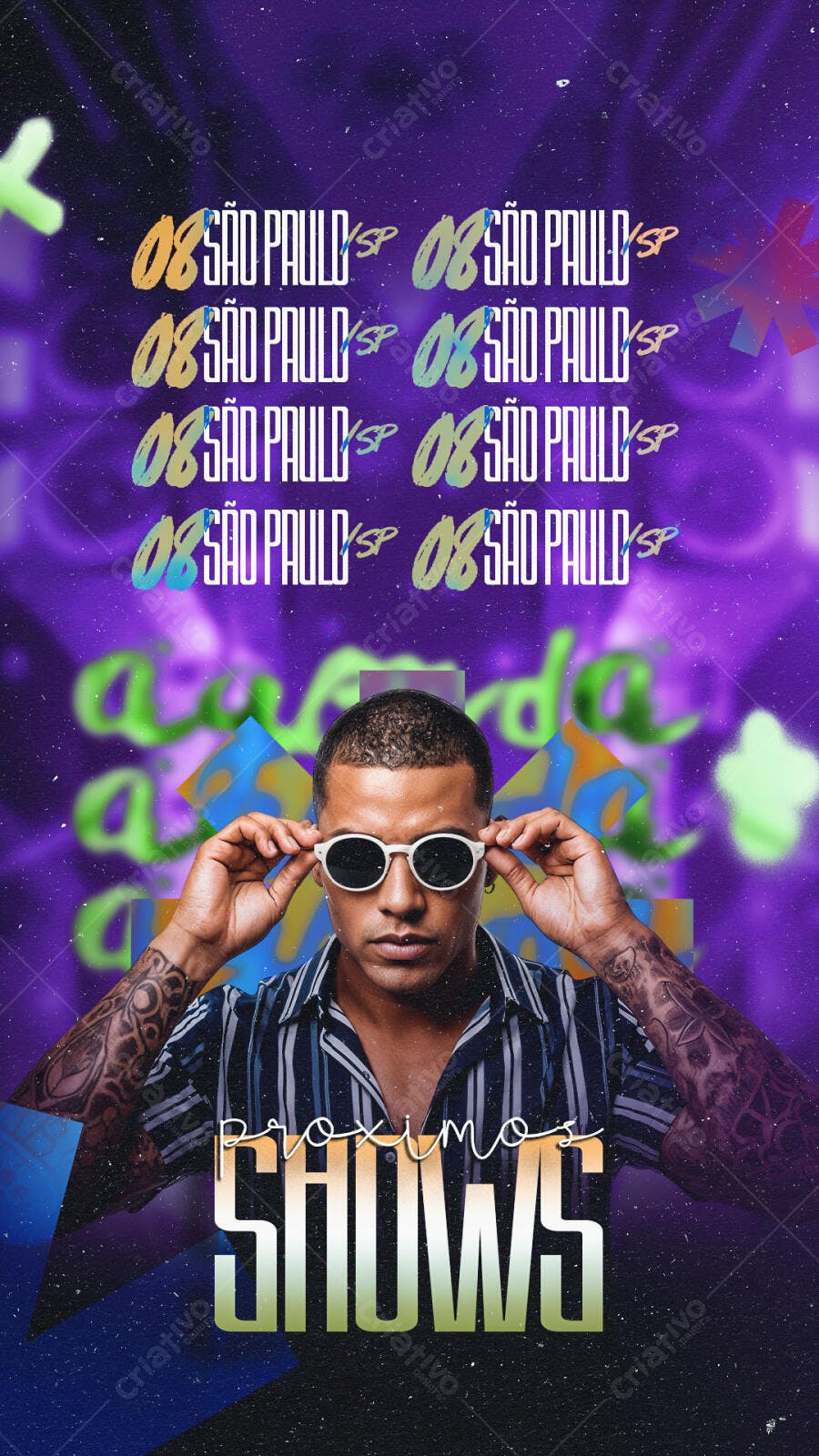 Flyer Próximos Shows Eventos Balada PSD Editável