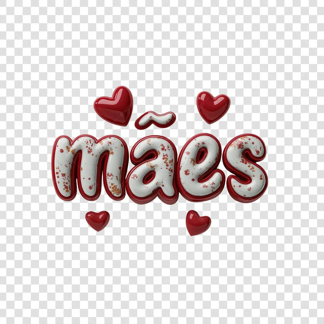 Elemento 3D Mães Dia das Mães Maio PNG Fundo Transparente