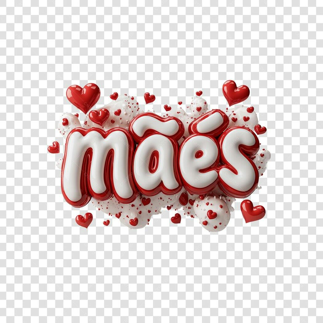 Elemento 3D Mães Dia das Mães Maio PNG Fundo Transparente