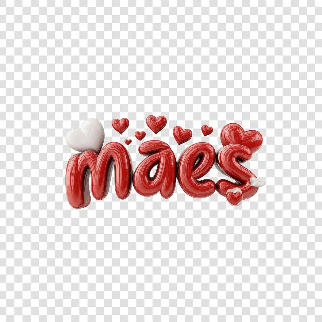 Elemento 3D Mães Dia das Mães Maio PNG Fundo Transparente