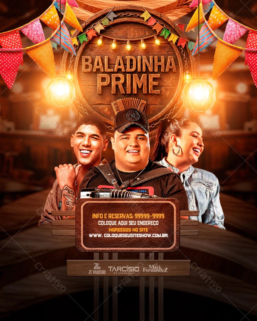 Flyer Festa Junina Baladinha Prime PSD Editável