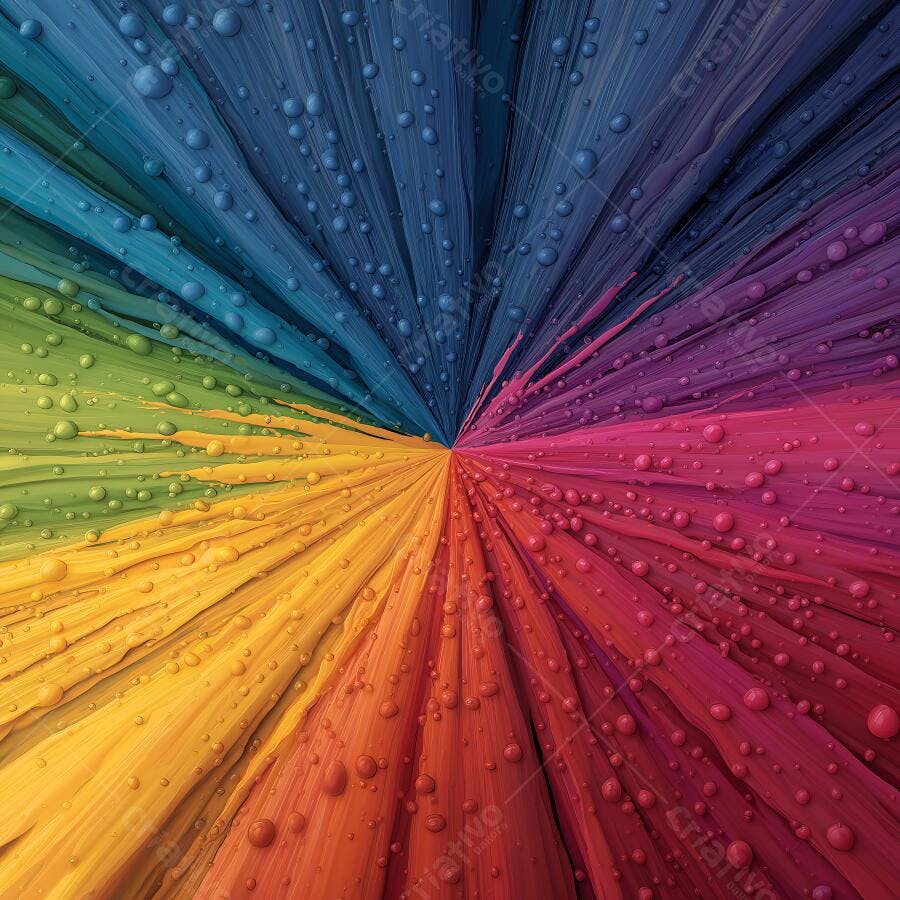 Foto Abstrata Arco-Íris Gotas Água Cores Vibrantes Fundo Texturizado