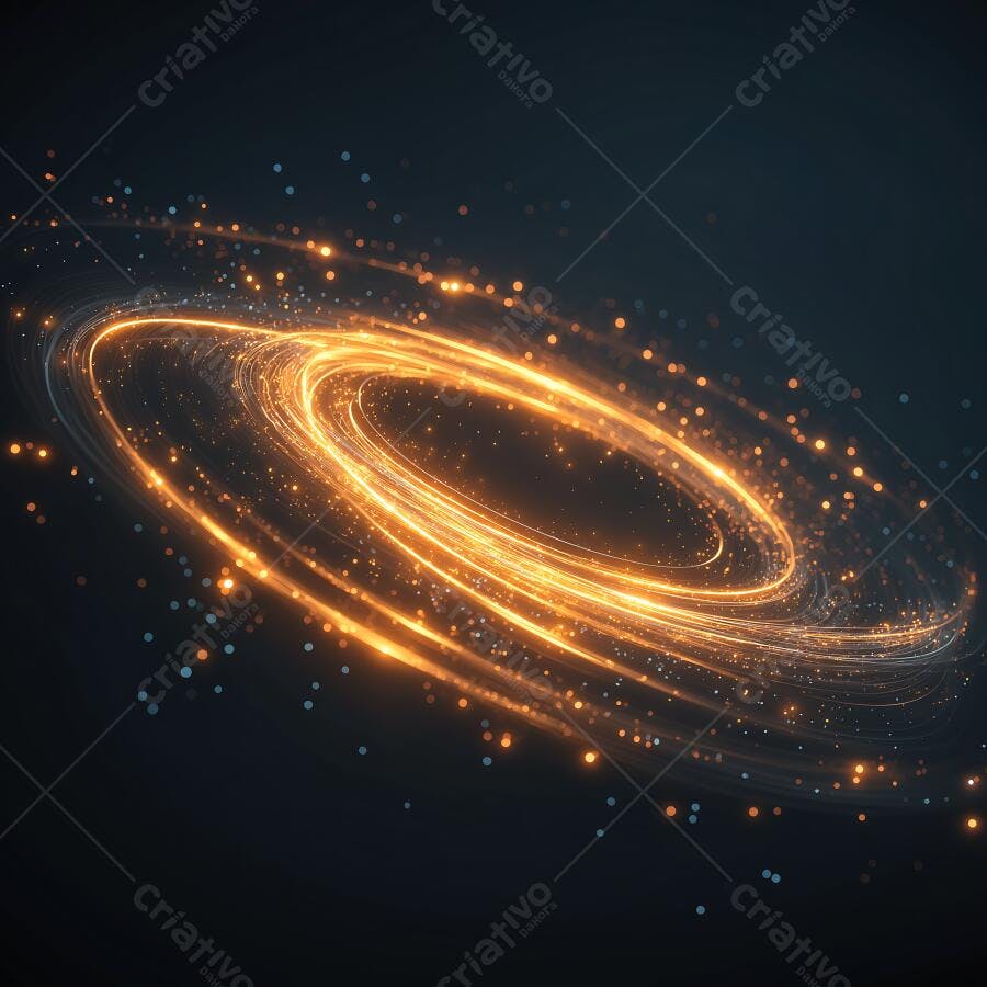 Foto Abstrata Espiral Dourada Brilhante Fundo Escuro