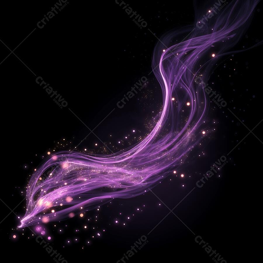 Foto Abstrata Fumaça Roxa Brilho Partículas Fundo Escuro