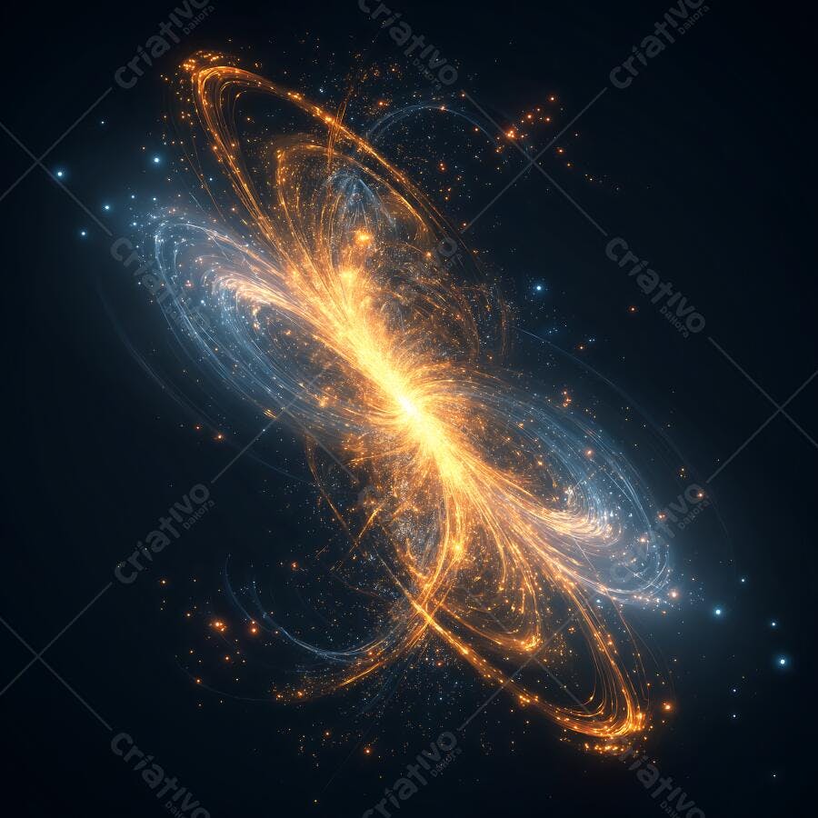 Foto Abstrata Galáxia Espiral Brilhante Universo Escuro