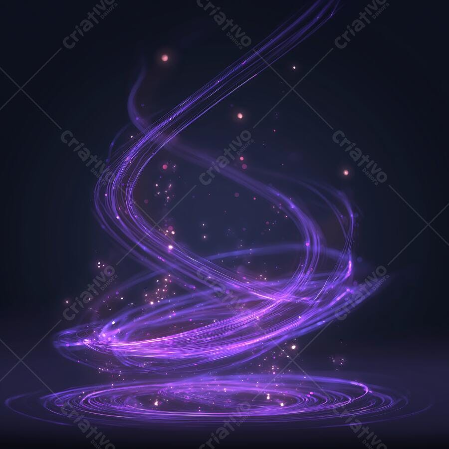 Foto Abstrata Luzes Roxas Brilhantes Efeito Espiral Fundo Escuro