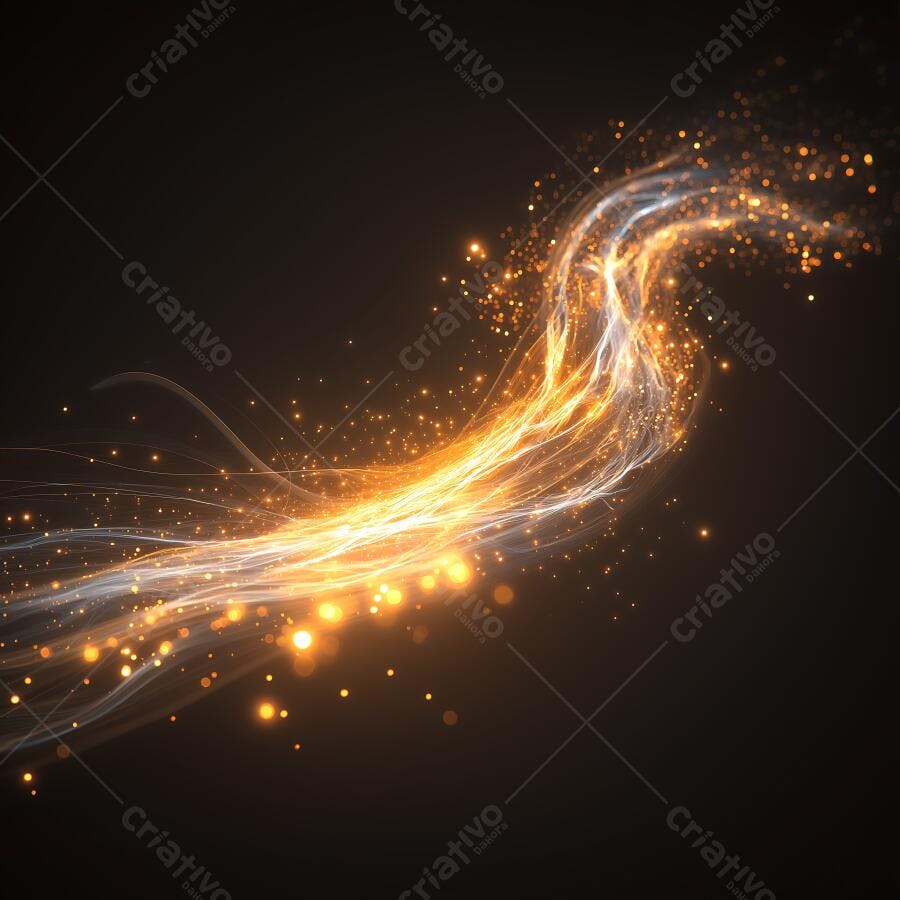 Foto Abstrata Partículas Douradas Brilhantes Fundo Escuro