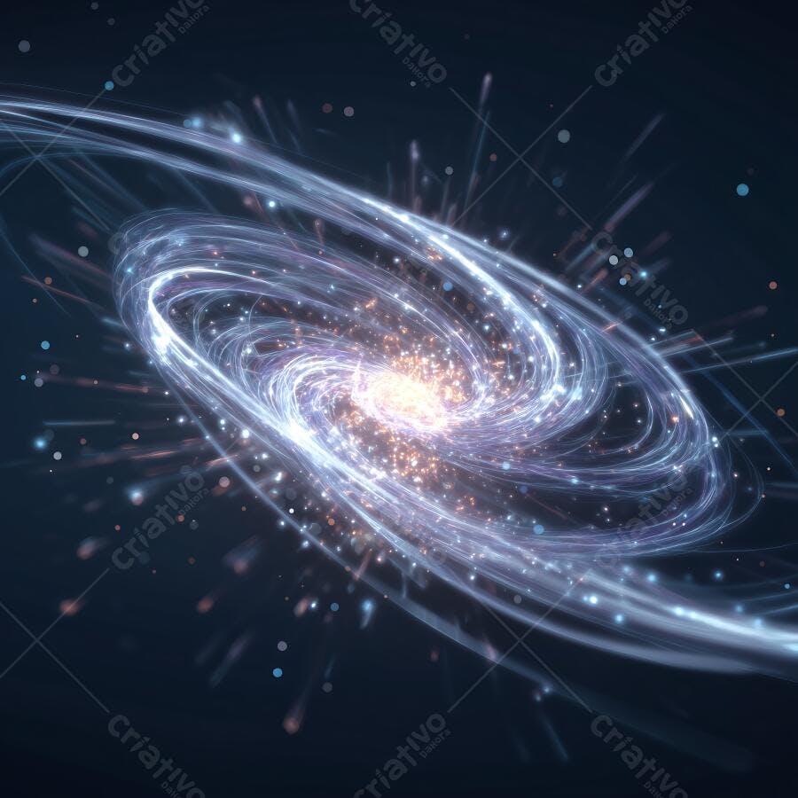Foto Galáxia Espiral Brilhante Universo Estrelado Abstrato