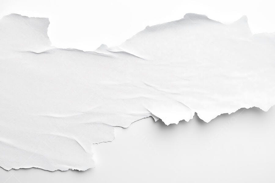 Foto Papel Rasgado Branco Textura Abstrata Fundo