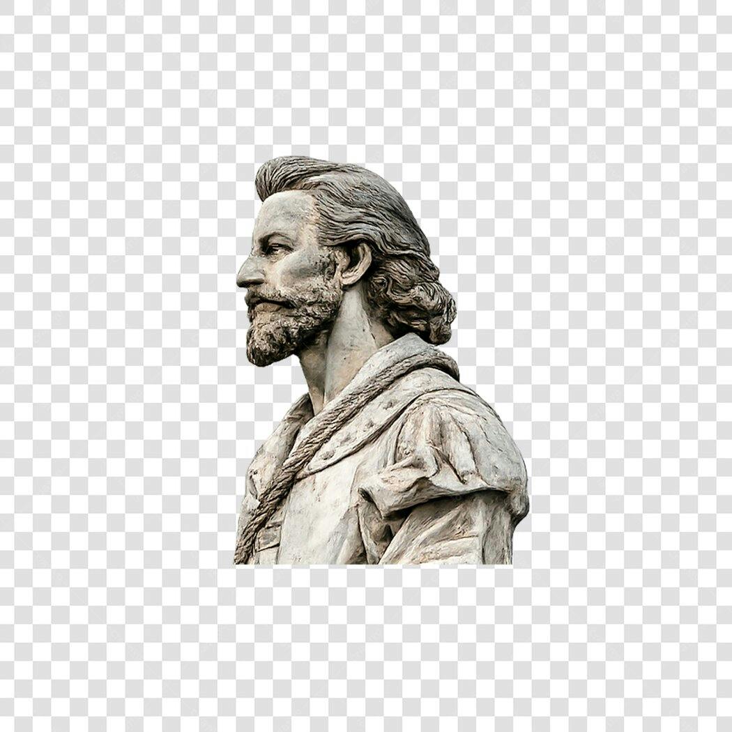 Foto Recortada Estátua Homem Barba Escultura PNG Fundo Transparente