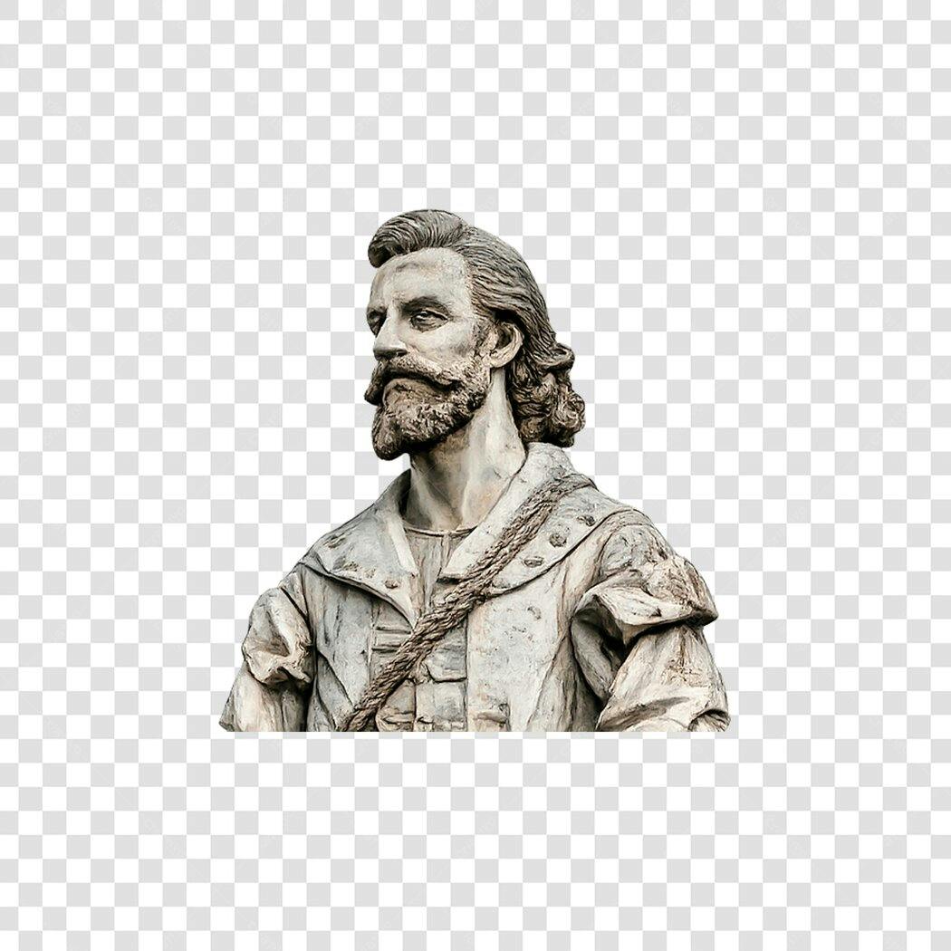 Foto Recortada Estátua Homem Barba Escultura PNG Fundo Transparente