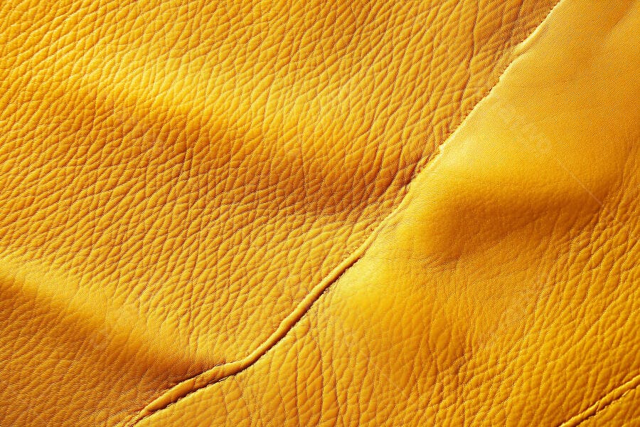 Foto Textura Couro Amarelo Detalhe Material Sintético