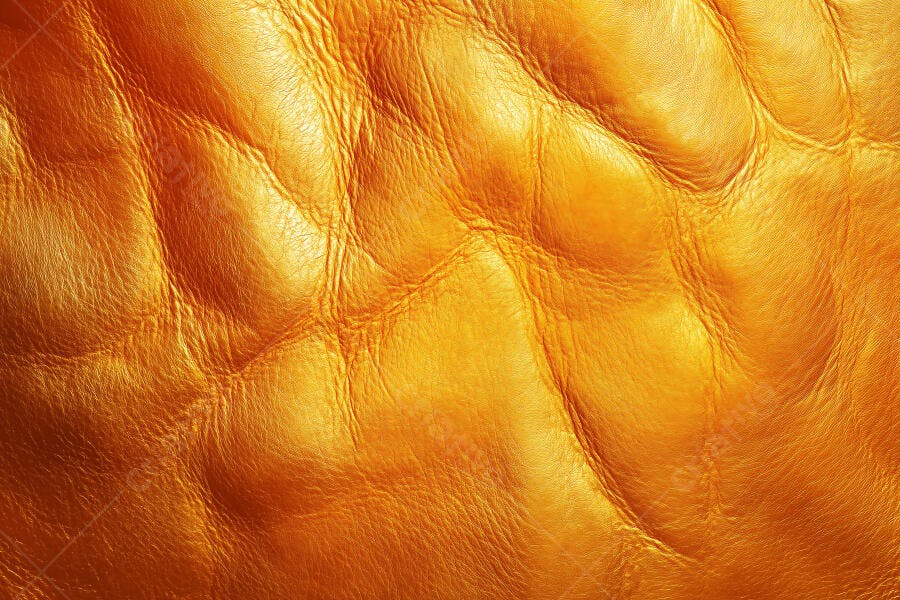 Foto Textura Couro Amarelo Dourado Macro Abstrato