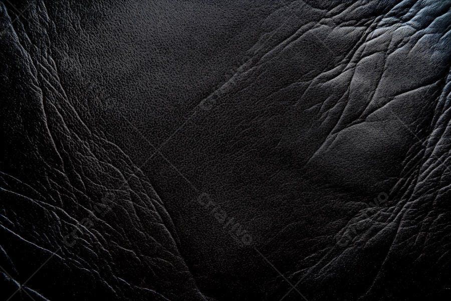 Foto Textura Couro Preto Detalhe Rugas Fundo Escuro