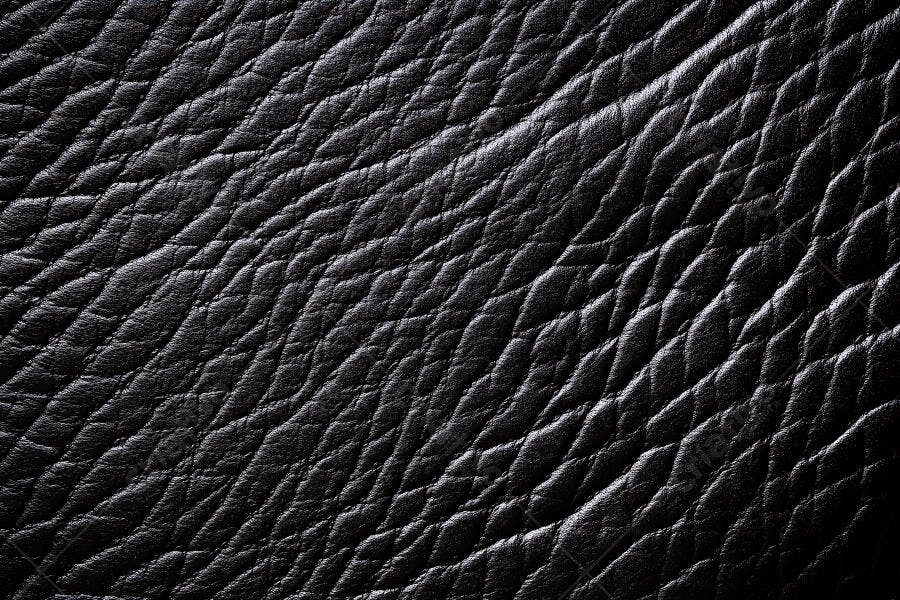 Foto Textura Couro Preto Natural Close-up Detalhe Material