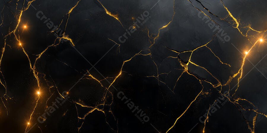 Foto Textura Mármore Preto Dourado Luxo Abstrato