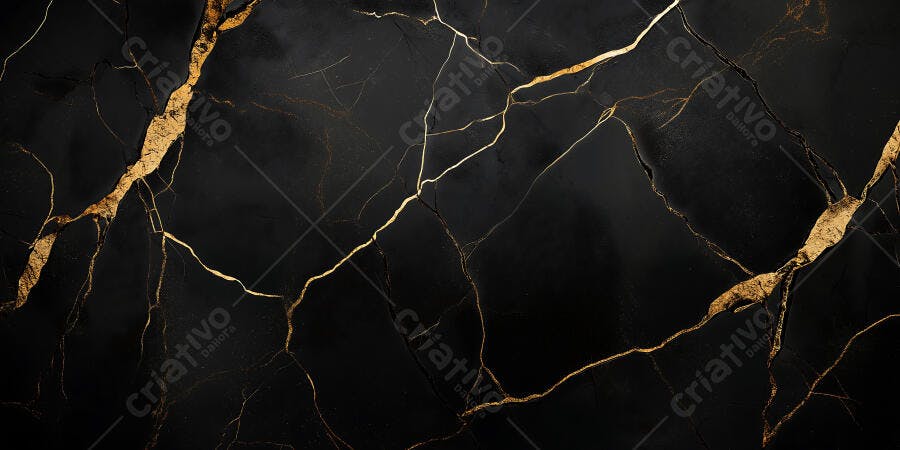 Foto Textura Mármore Preto Dourado Luxo Fundo Abstrato