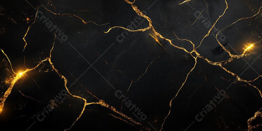 Foto Textura Mármore Preto Dourado Luxo Fundo Abstrato
