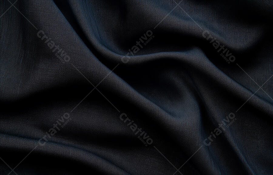 Foto Textura Tecido Escuro Preto Azulado Detalhe Dobras