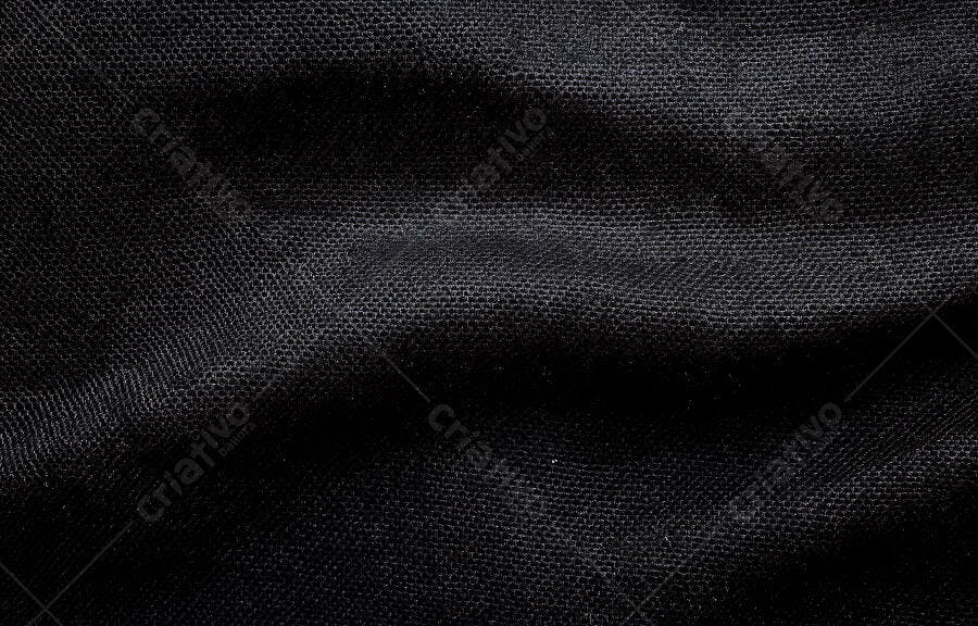 Foto Textura Tecido Preto Amassado Fundo Escuro Abstrato
