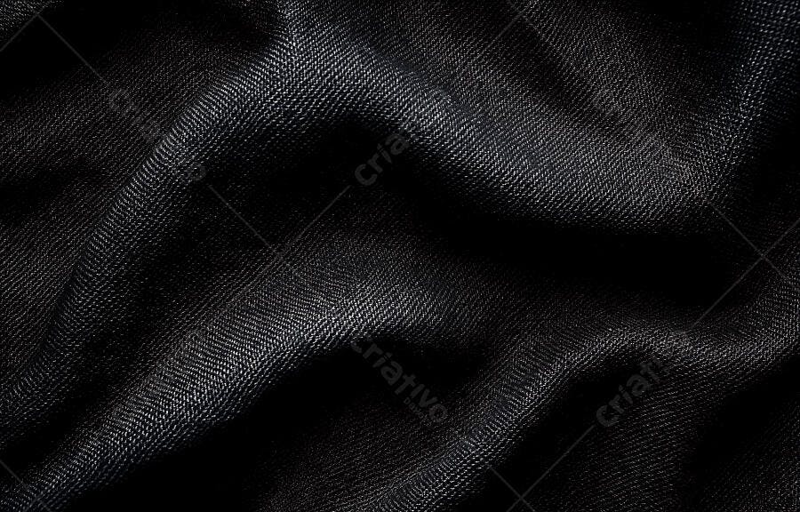 Foto Textura Tecido Veludo Preto Amassado Close-up