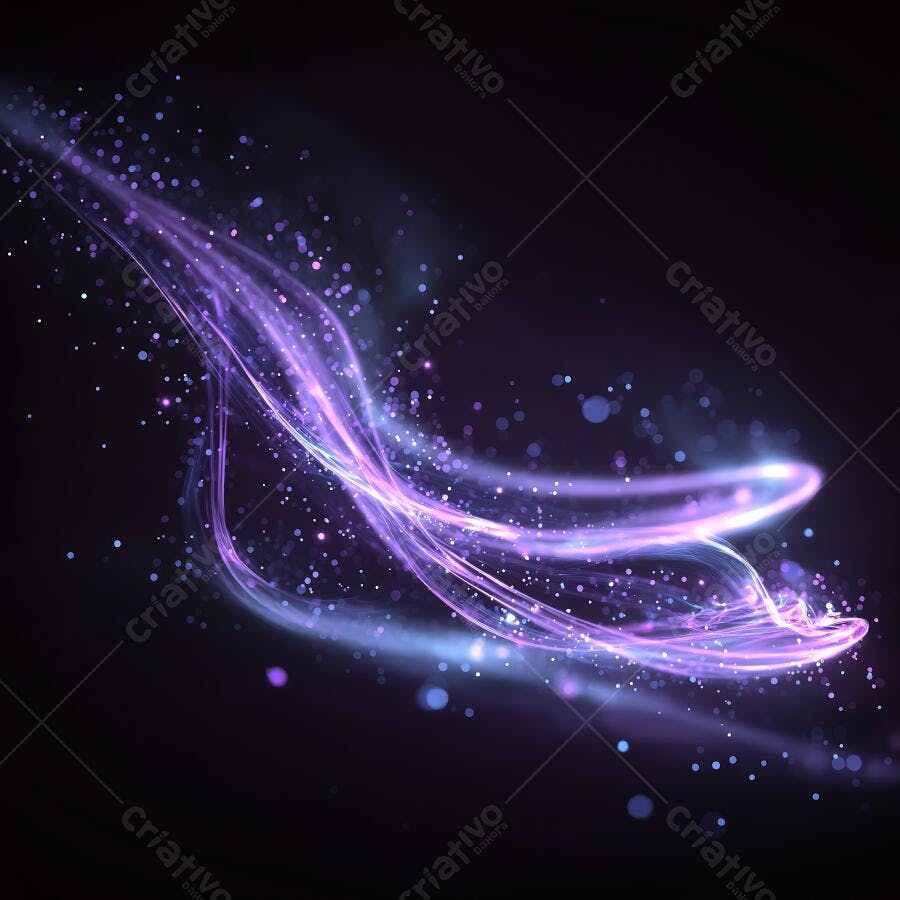 Fundo Abstrato Roxo Azul Claro Brilho Partículas Luminosas