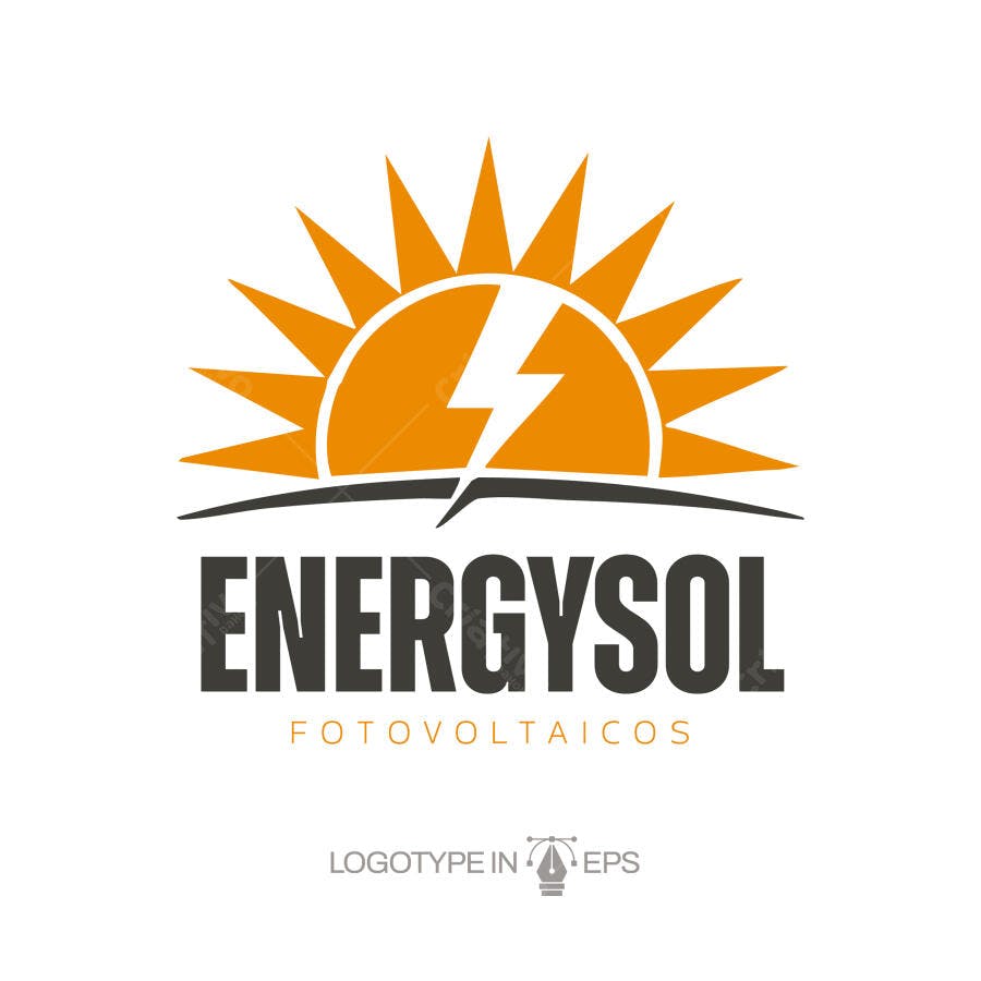 Logotipo Vetorial Energysol Fotovoltaicos Sol Raio