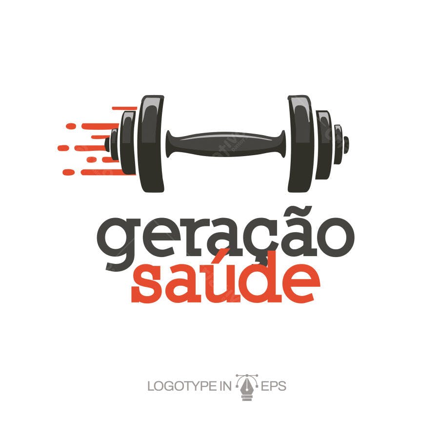 Logotipo Vetorial Geração Saúde Haltere Velocidade